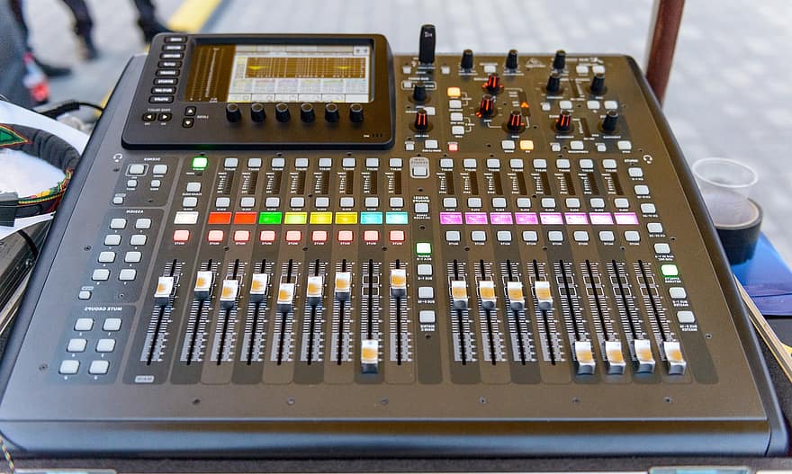 Technology, Music, Director, Mixer, Controller, Control, equipment, sound mixer, close-up, mixing, engineer
