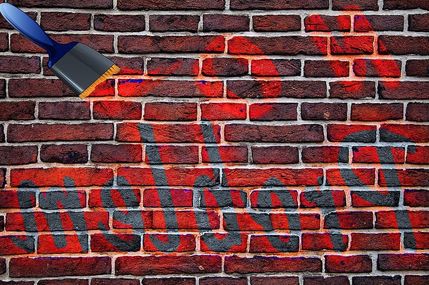 Wall, Brush, Color, Problem, Stone, Font, Red