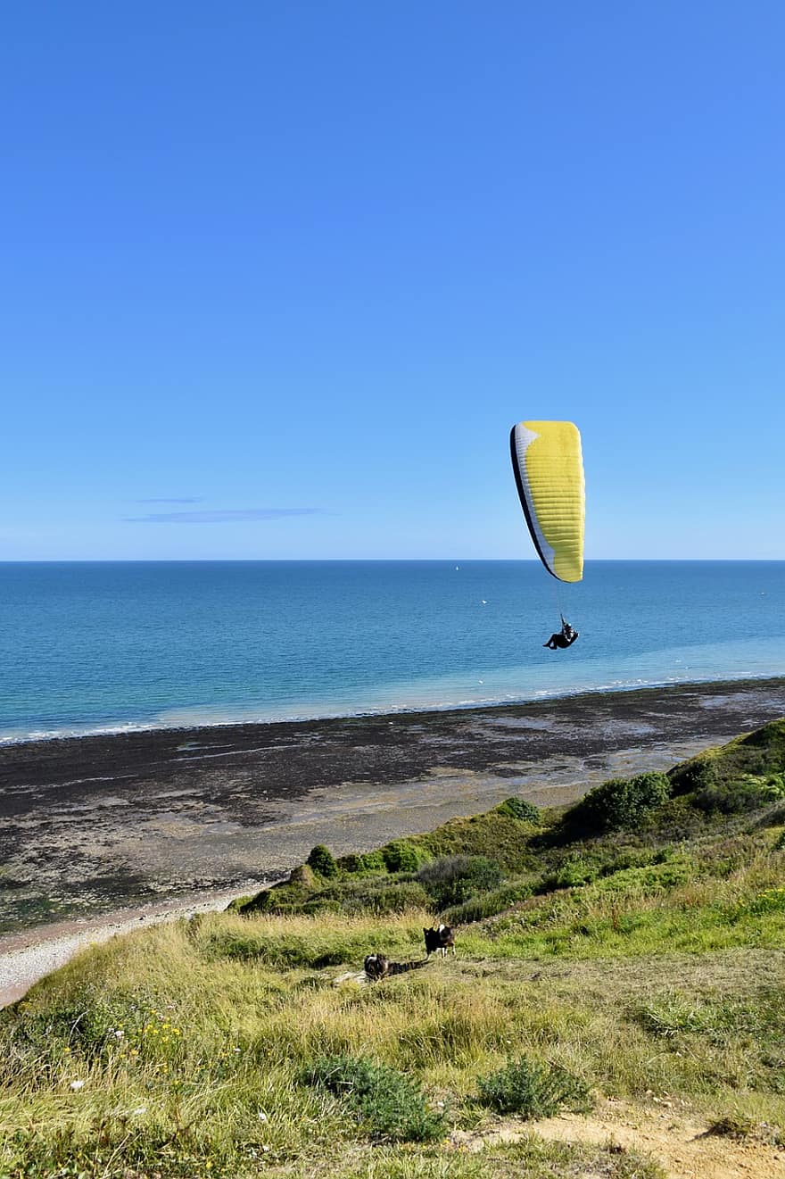 Paragliding, Paraglider, Paraglider Wing, Aircraft, Wing Ribs Diamir2, Fly, Lines, Sailing Blue, Air, Sport, Nature