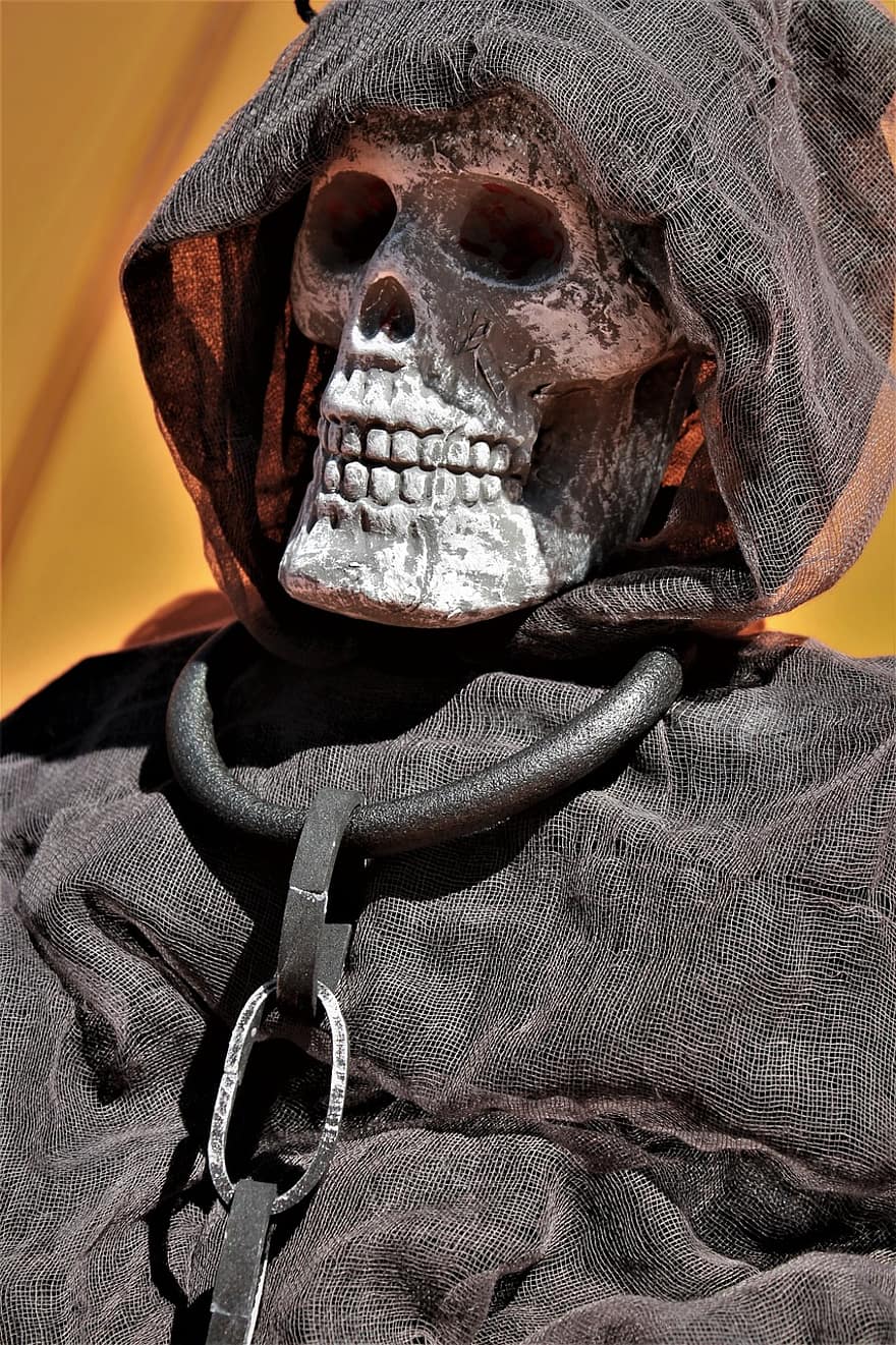 Víspera de Todos los Santos, de miedo, horripilante, octubre, esqueleto, cráneo, escalofriante, truco o trato, decoración de halloween, parca, cadenas