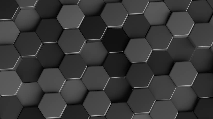 Hexagon Pozadí, Voštinové pozadí, šedé pozadí, Pozadí, pozadí, abstraktní, vzor, geometrický tvar, tvar, moderní, ilustrace