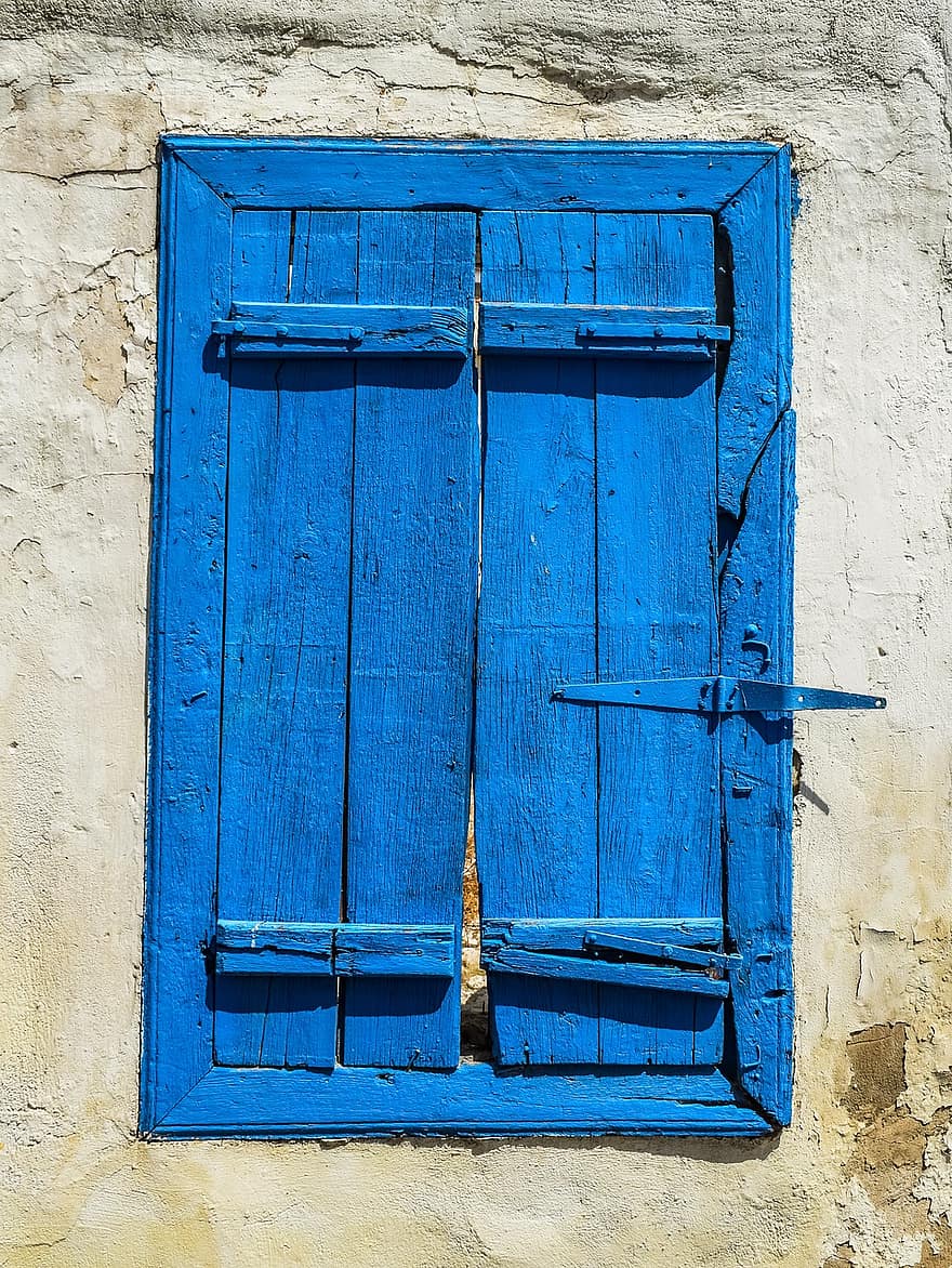 Tür, Blau, hölzern, alt, die Architektur, traditionell, verwittert, zerfallen, grunge, verlassen, Agios Theodoros