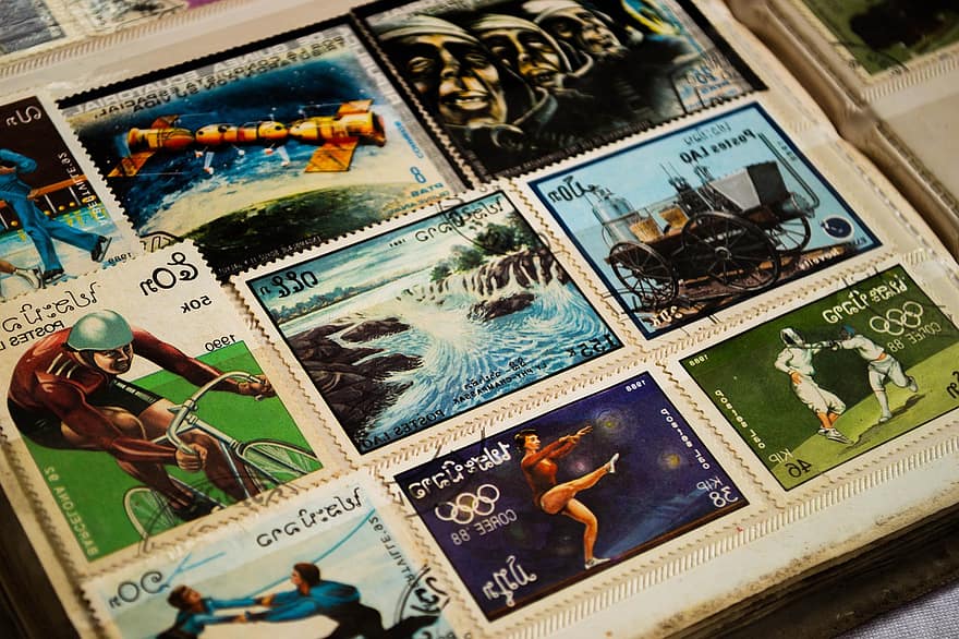 segell, col·lecció de segells, col · lecció, segells, publicació, detectiu, correu electrònic, filatèlia, paper, trobar, vell