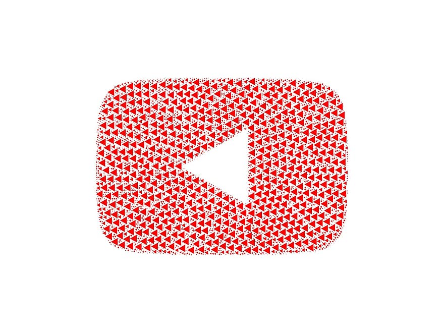 ponto, vermelho, Toque, Youtube, vídeo