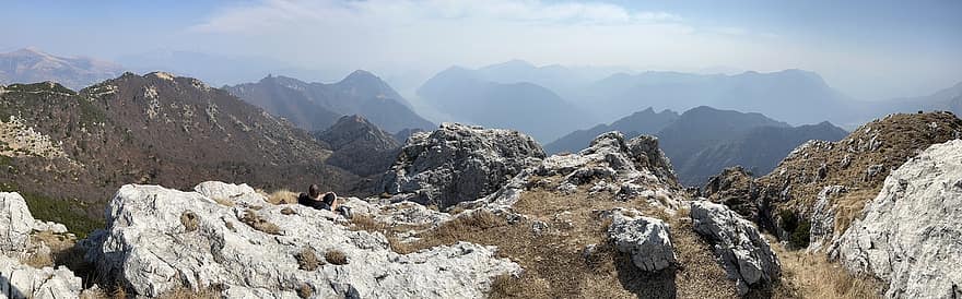 Cima di Fojorina, Alpy, Góra, Włochy, Natura, Prealpy Lugano, krajobraz, szczyt górski, wędrówki, przygoda, mężczyźni