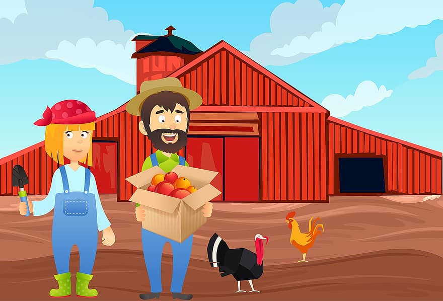 Farm, Farmers, Chicken, Turkey, Barn, Agriculture, Livestock, Industry, Agricultural, Agricultural Industry, Nature