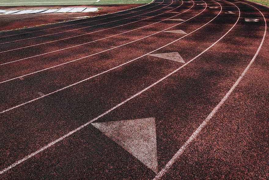 track, field, background, sports, court, running, course, lane, recreation, empty, concept