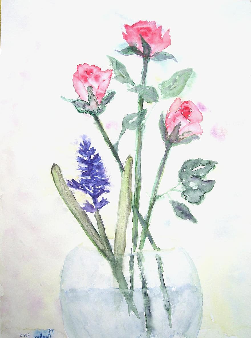 Flowers, Bouquet, Painting, Image, Art, Paint, Color, Artistically, Image Painting, Artists, Composition