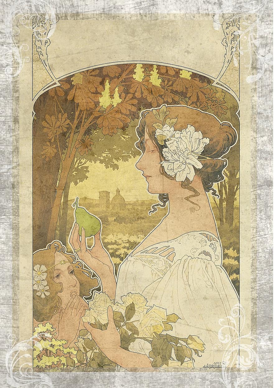 Vintage, Model, Painting, Art, Deco, Beautiful, Template, Framed, Scrapbook, Decoupage, Collage