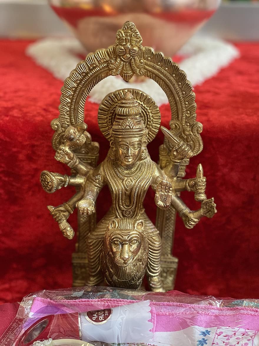 Durga, induismo, Navratri, celebrazione, puja, indù, religione, decorazione, culture, Dio, spiritualità