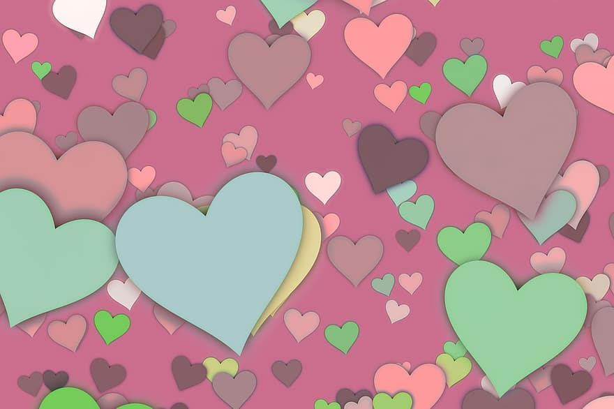 corazón, resumen, amor, romance, romántico, fondo, tarjeta de felicitación, suerte, estructura, día de San Valentín, sensible