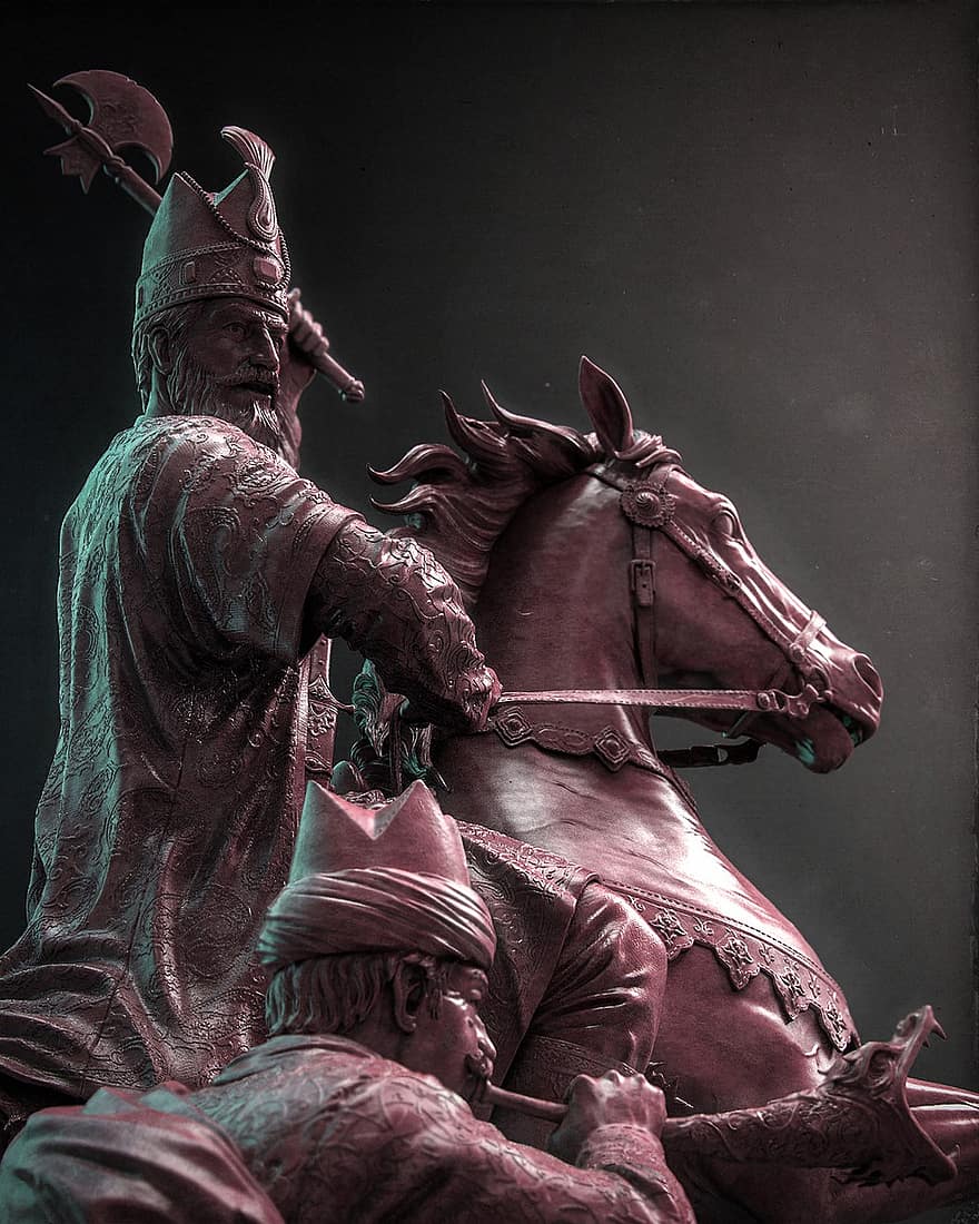 ナーディル・シャー、ペルシャの戦士、彫刻、像、トゥームオブネイダーシャー、ナーディルシャーアフシャールの墓、マシュハド