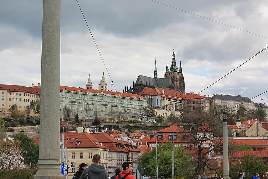 Prags slott, slott, stad, turist attraktion, prag, Tjeckien, turism, byggnader, historiska byggnader, Europa