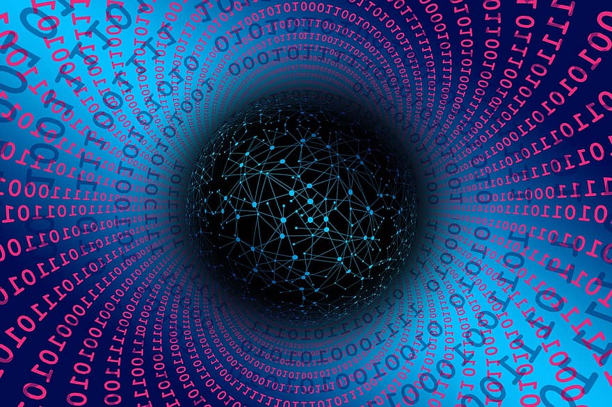 Network, Binary, Digitization, Global, Computer Science, Digital, Data, Internet, Binary System, Null, One