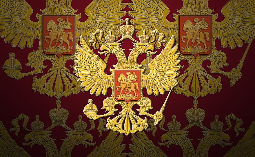 руски флаг, руски герб, Руски царски орел, императорски орел, флаг, флаг на русия