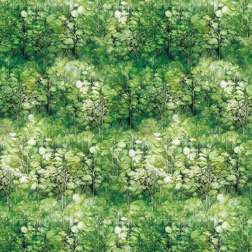 Pattern, Wallpaper, Green, Tree, Plants