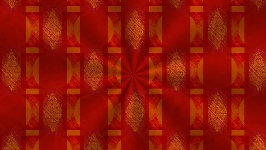Background, Abstract, Pattern, Wallpaper, Red, Geometric, Radial, Seamless, Decorative, Backdrop, Design