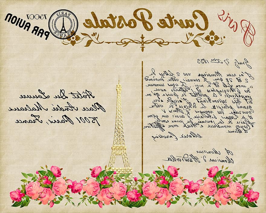 vintage vykort, franska, spets, blommor, årgång, frankrike, papper, retro, dekorativ, romantisk, bröllop