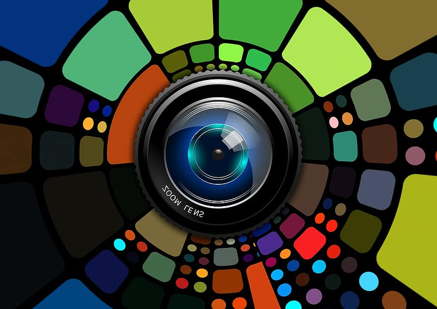 obiektyw, kolorowy, tło, cyfrowy, skupiać, aparat fotograficzny, zdjęcie, fotografia, kolor, wykres chromatyczności, odcień