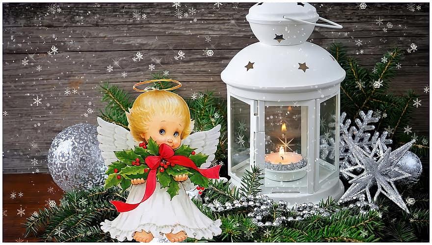 Lantern, Angel, Candle, Light, Christmas, Advent, Silver, White, Advent Decoration, Christmas Decoration, Christmas Time