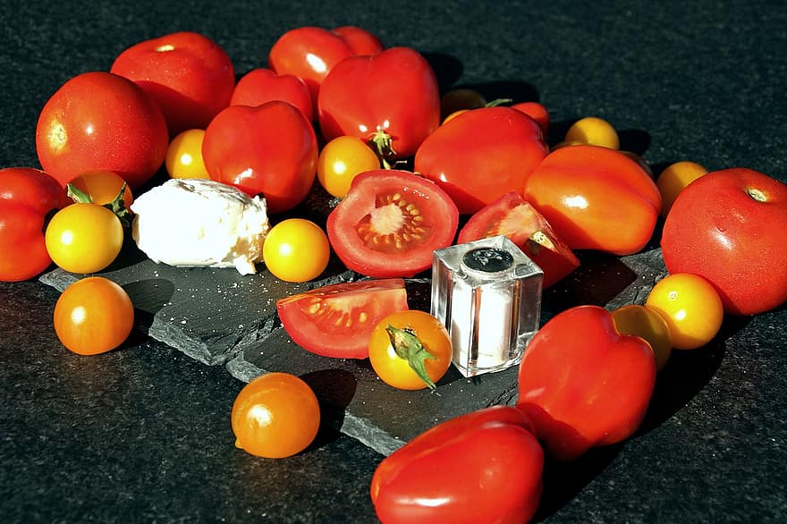 los tomates, vegetales, comida, Fresco, sano, orgánico, maduro, nutrición, vitaminas