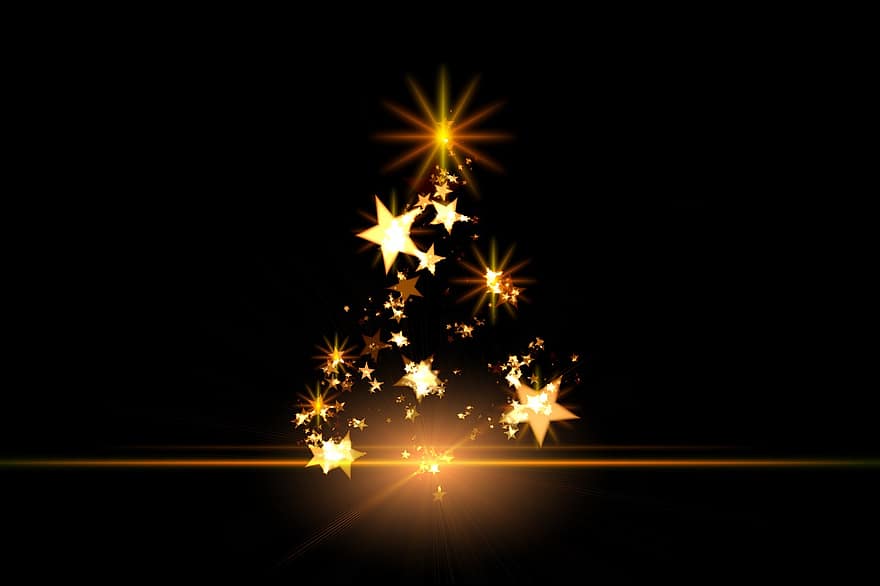 Christmas, Star, Christmas Tree, Background, Structure, Blue, Black, Motif, Christmas Motif, Snowflakes, Advent