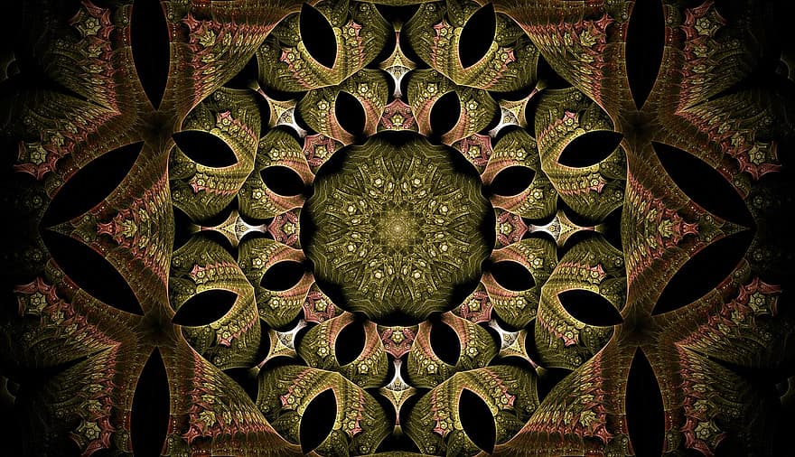 Rosette, Blumenmuster, Kaleidoskop, Tapete, Dekor, digitale Kunst, Kunstwerk, Muster, abstrakt, Dekoration, Hintergründe