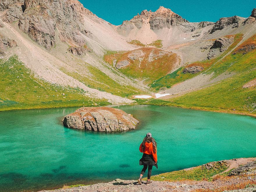 colorado, alpské jezero, turistika, hory