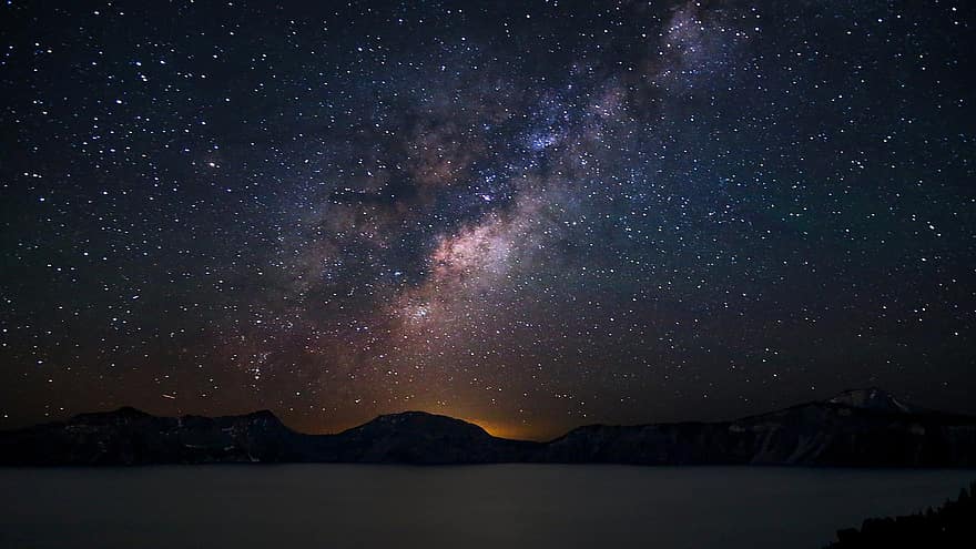gwiazdy, galaktyka, kosmos, wszechświat, niebo, nocne niebo, gwiaździsty, panorama, krajobraz