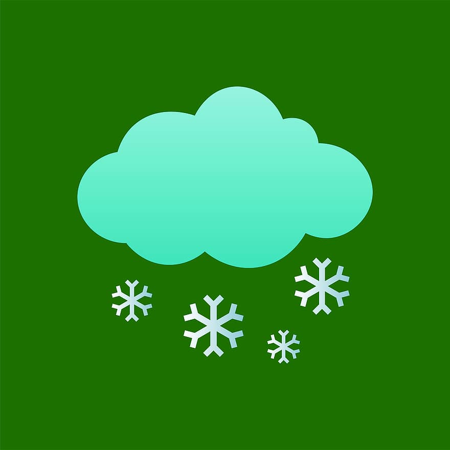 időjárás, felhő, hó, ég, hideg, Zöld Felhők