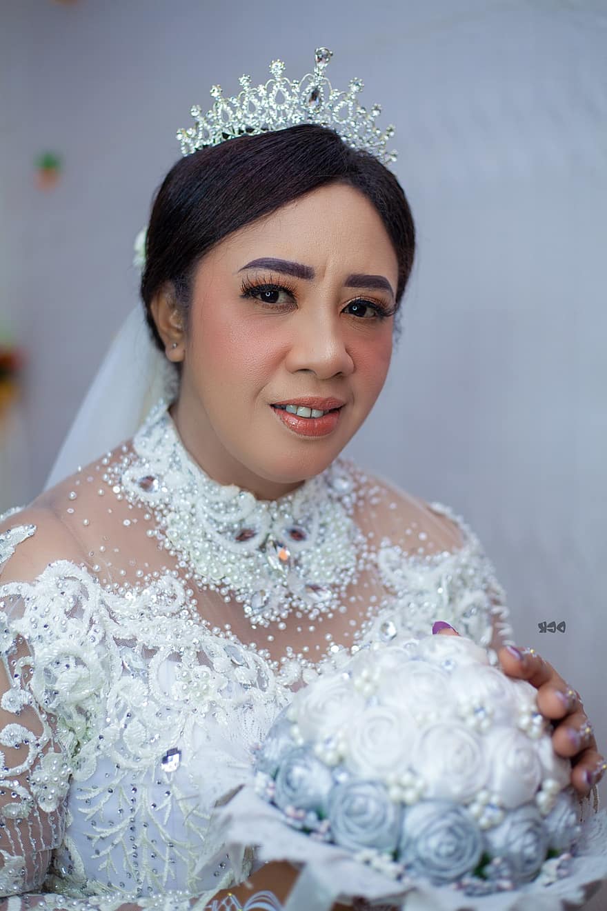 vestuvių dieną, Indonezijos moteris, nuotaka, Indonezija, Fakfak