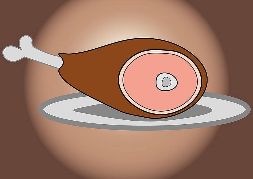 Турция, домашняя птица, Рисование, питание, мясо, иллюстрация, еда, вектор, приготовление еды, свинина, обед