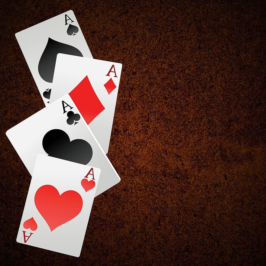 cartas de baralho, ás, jogos de azar, sorte
