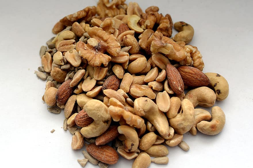 ořechy, Svačina, organický, zdravý, jídlo, detail, kešu, mandle, matice, Zdravé stravování, semínko