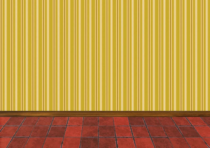 Room, Empty, Interior, Ground, Flooring, Yellow Room