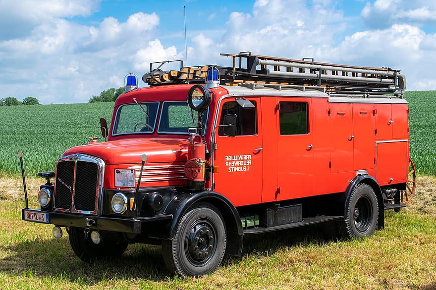 tűzoltóautó, tűzoltók, történelmi, tömlődob, tűzoltó autó, szárazföldi jármű, szállítás, autó, kamion, mentés, szállítási mód