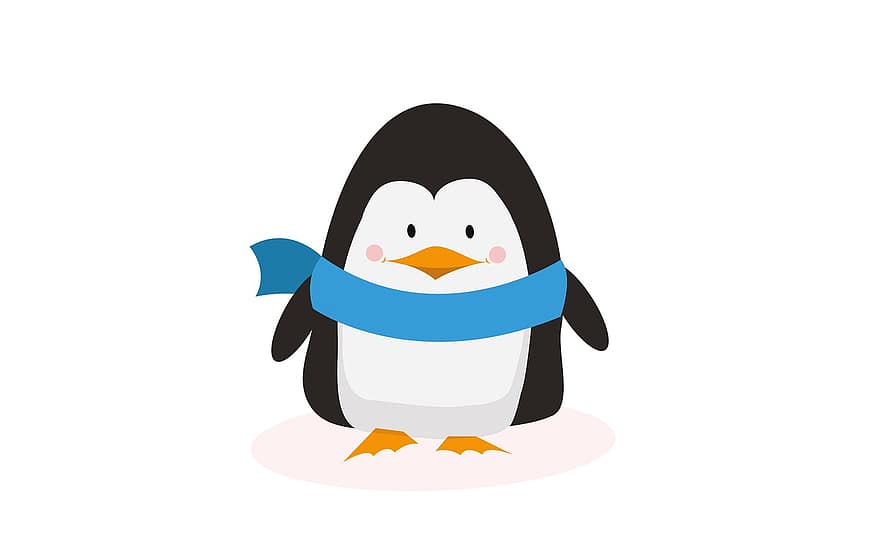 amuzant, drăguţ, schiță, caracter fictional, pinguin