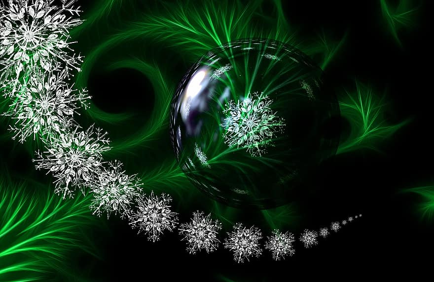 bola, Decoración navideña, copo de nieve, cristal de hielo, cristal, Navidad, tiempo de Navidad, bola de cristal, adviento