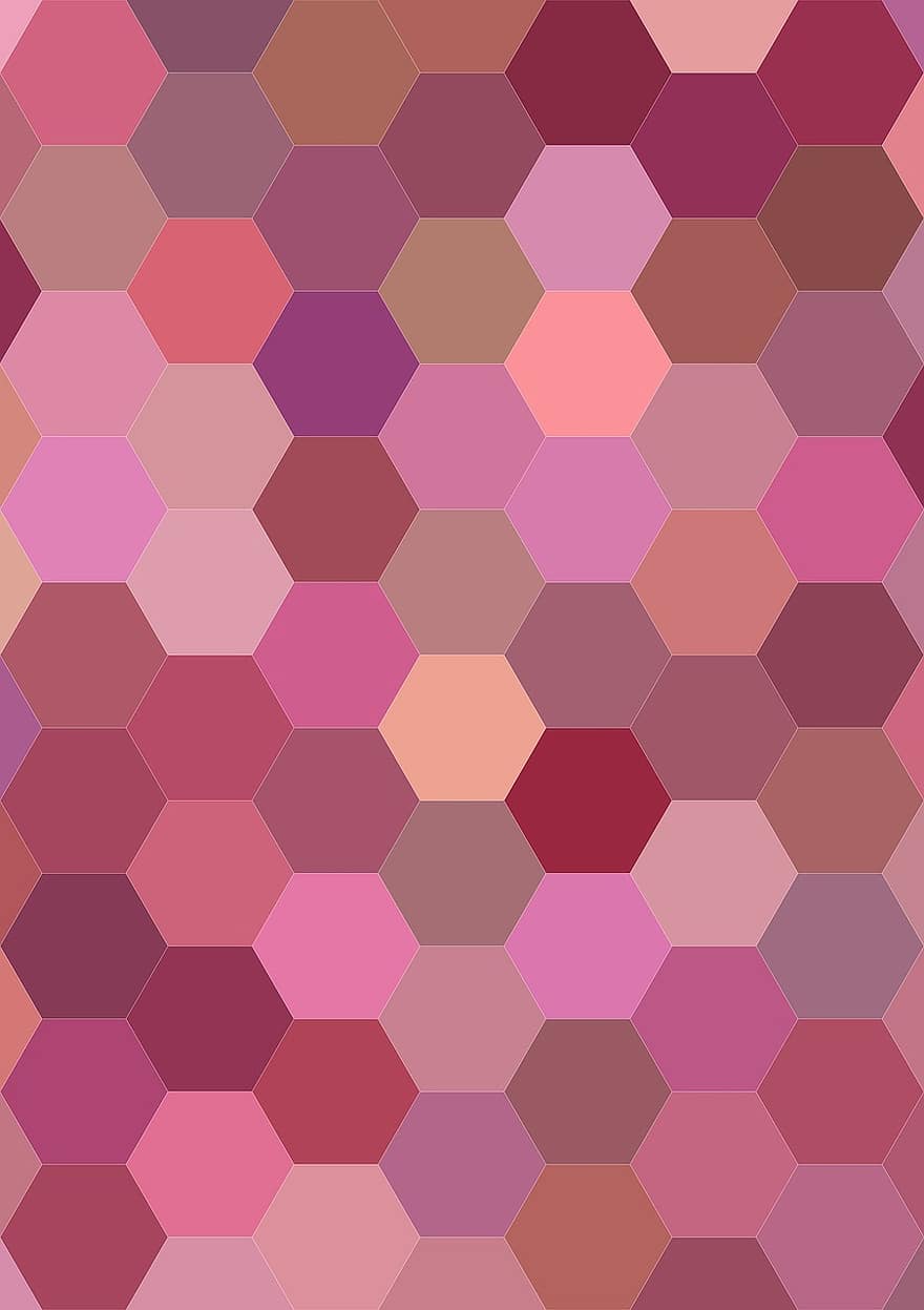 Rosa, padrão hexagonal, hexágono, favo de mel, padronizar, fundo, contemporâneo, polígono, hexagonal, Fundo Hex, baixo