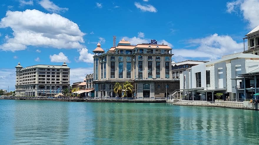 costa, città, viaggio, turismo, mauritius, porto luigi, posto famoso, architettura, esterno dell'edificio, struttura costruita, acqua