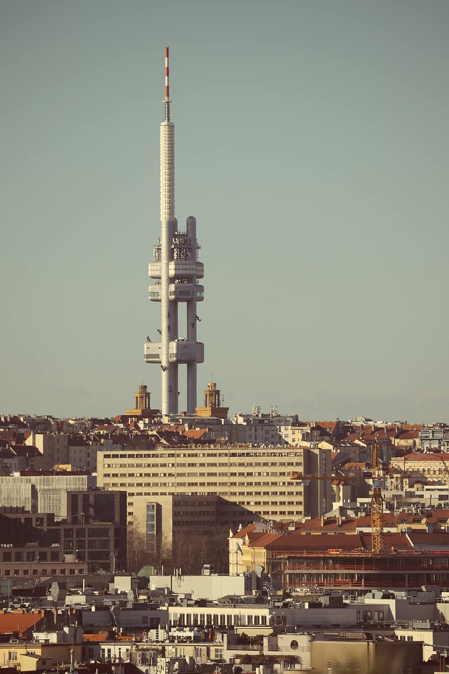 kanalas, televizijos bokštas, Žiūrėti televizorių, miestas, pastatas, bokštas, Prahoje