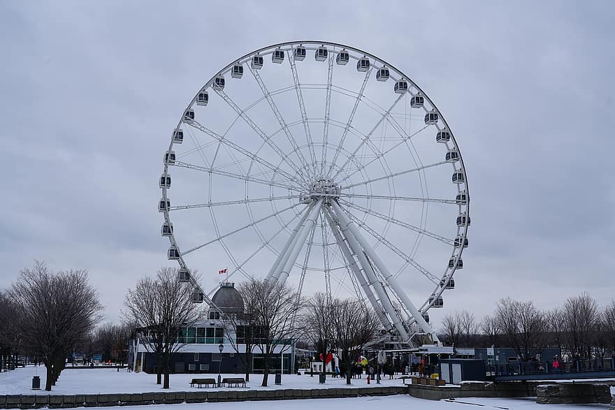 roda gigante, atração, Diversão, diversão, parque, porto velho, montreal