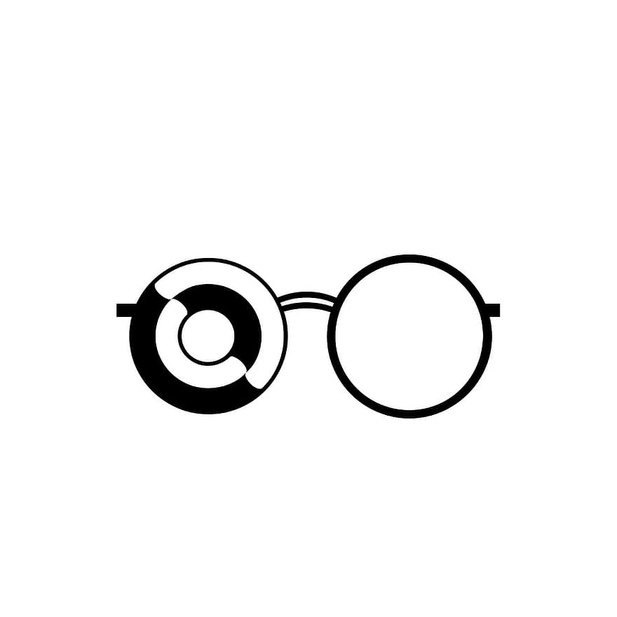 kacamata, donat, simbol, ornamen, Mungkin Saya Butuh Kacamata