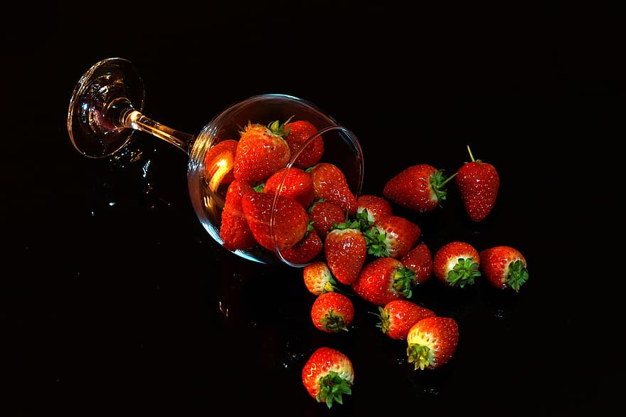 jordbær, nydelig, frukt, dessert, friskhet, mat, nærbilde, bær frukt, gourmet, spise sunt, forfriskning