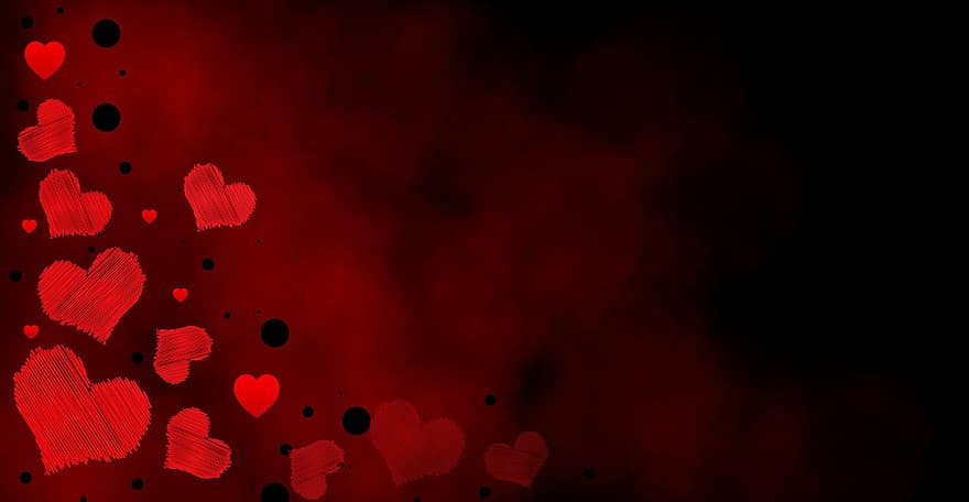 Hearts Background, Wallpaper, Hearts, Red, Romantic, Valentine's Day, Elegant, Love, Romance, Template, Valentine
