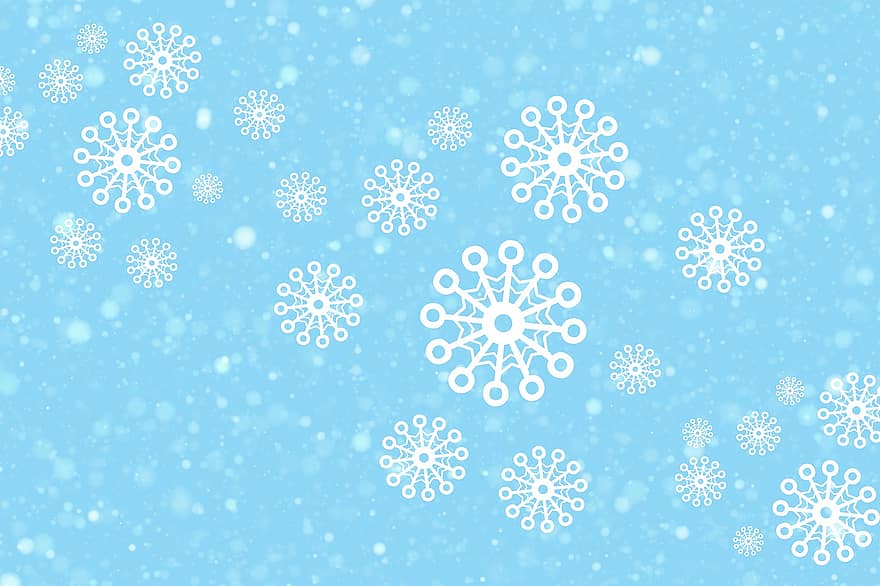 боке, снег, фон, состав, текстура, шаблон, рождество, свет, зима, украшение, снежинки