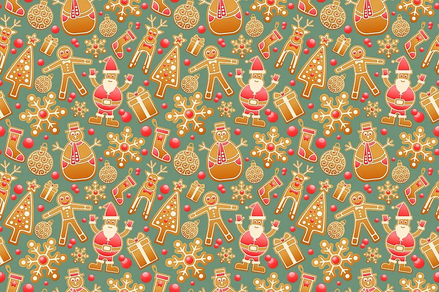 Pattern, Seamless, Gingerbread, Christmas, Decorative, Seamless Pattern, Design, Repetition, Pattern Seamless, Backgrounds Seamless, Background Pattern
