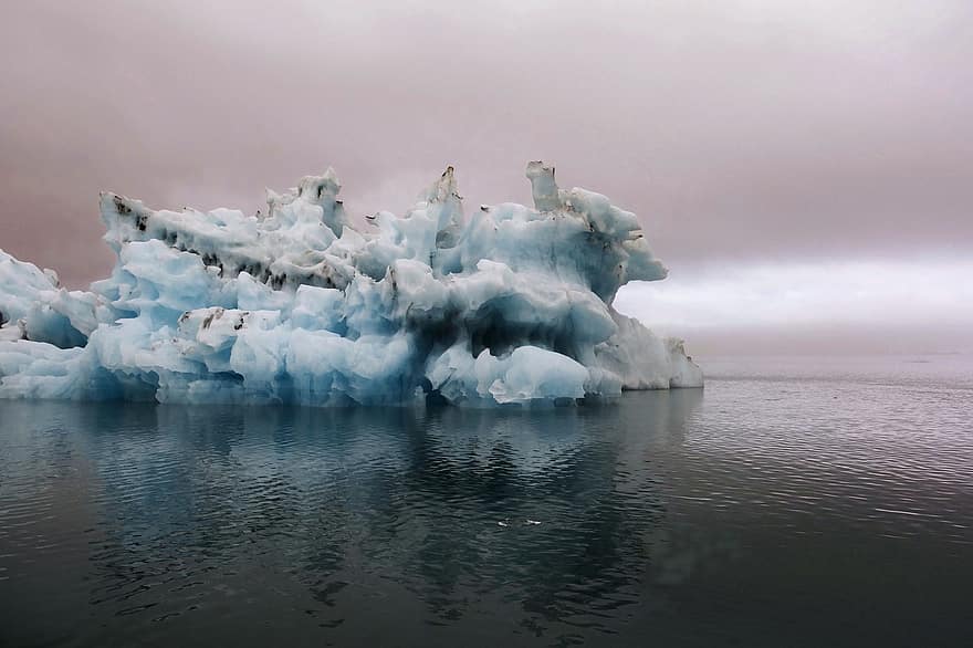 jokulsarlon, Ісландія, айсберг, зима