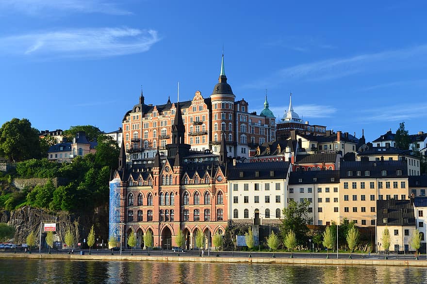 Sweden, Stockholm, City, Architecture, Sea