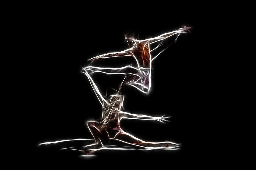 Danse, ballet, abstrait, Danseur, danseurs, la grâce, art, fantaisie, élégant, La peinture, graphique